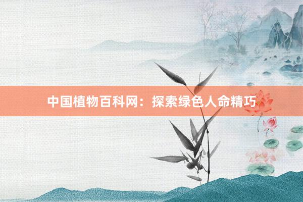 中国植物百科网：探索绿色人命精巧